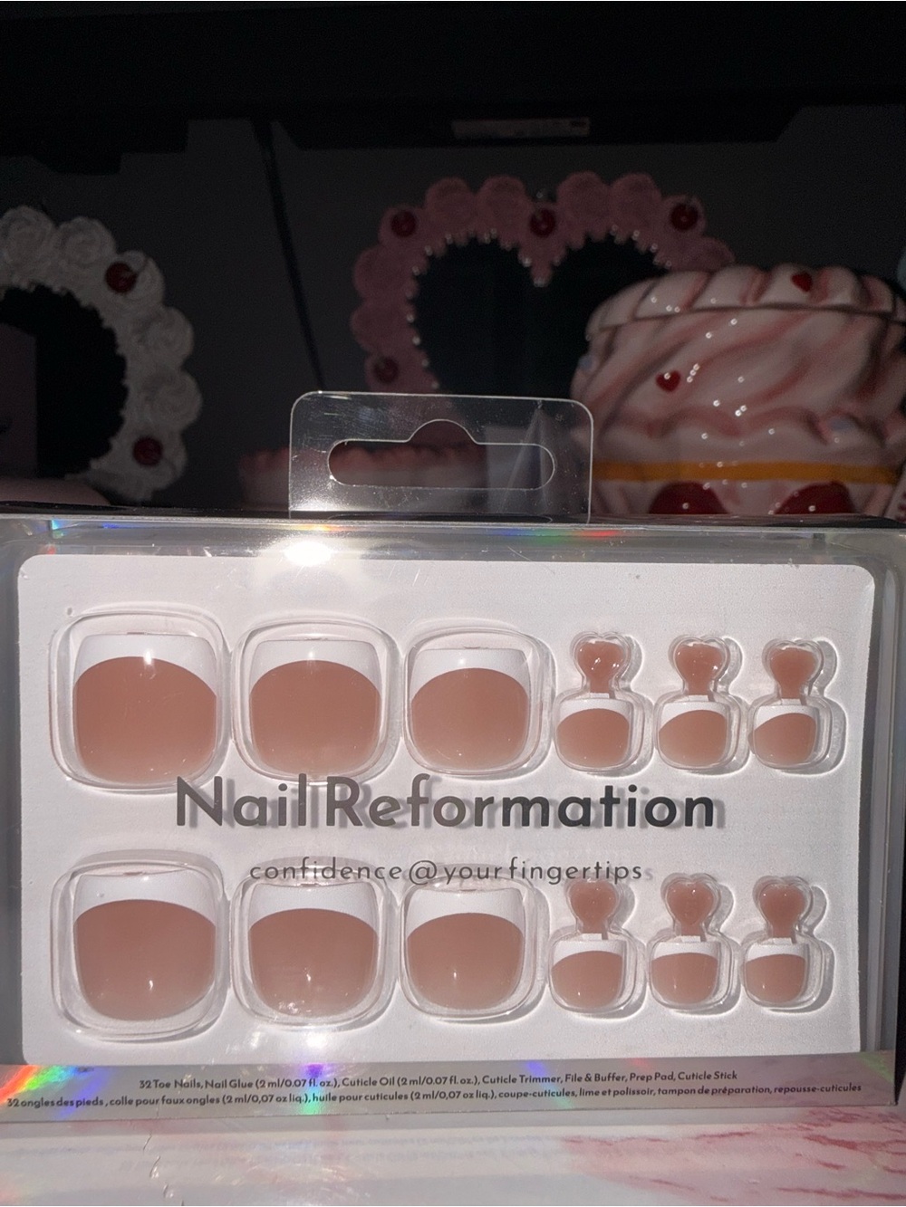 Nail Reformation French tip toe press on nails